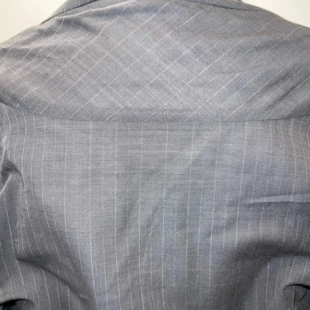 Vintage 90s Yohji Yamamoto Grey pinstriped Blazer Coat ASO Carolyn Bessette CBK - Picture 10 of 12